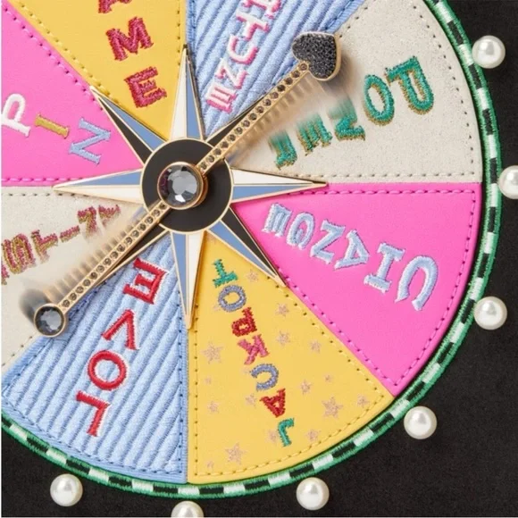 ♠️kate spade Fortune Favors Embellished 3D Top-handle Crossbody Bag, Black NWT - Picture 3 of 16